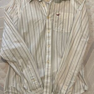 Men's Hollister Striped White Shirt